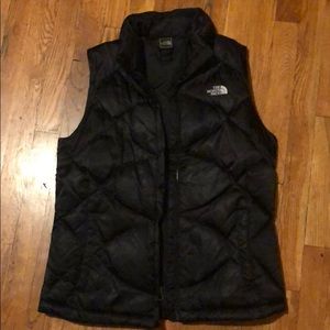 North face black vest